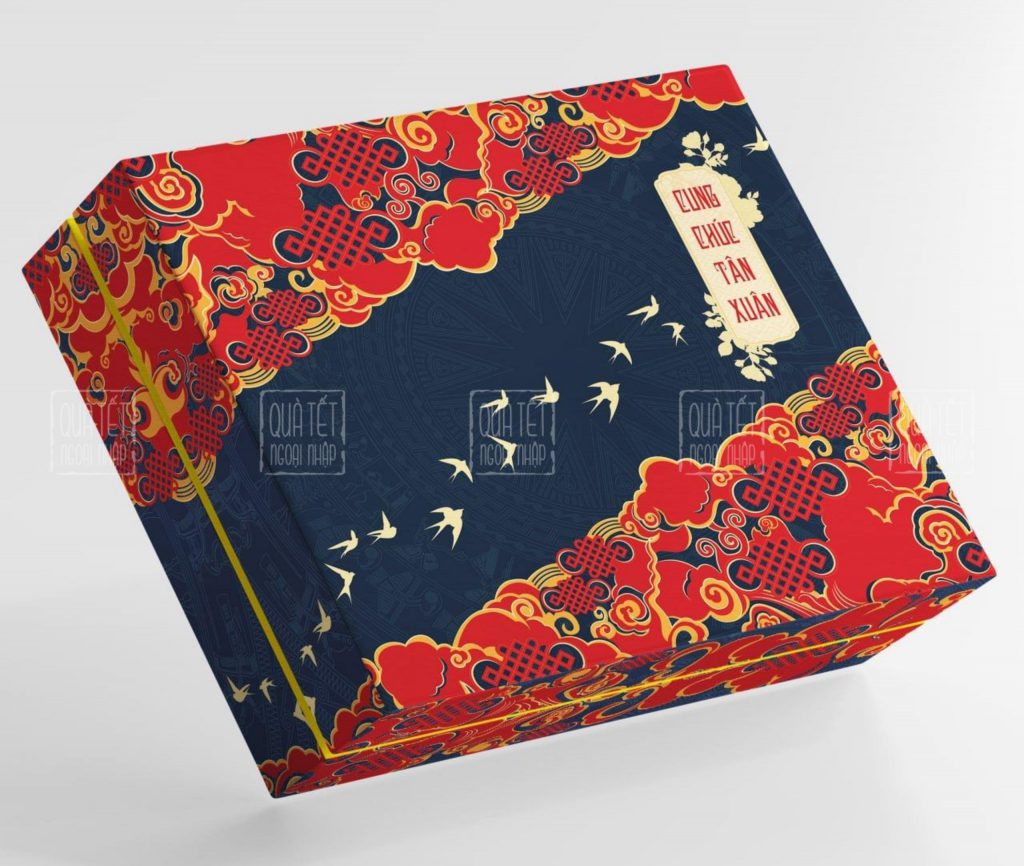 Hộp quà tết én đỏ - mẫu 5