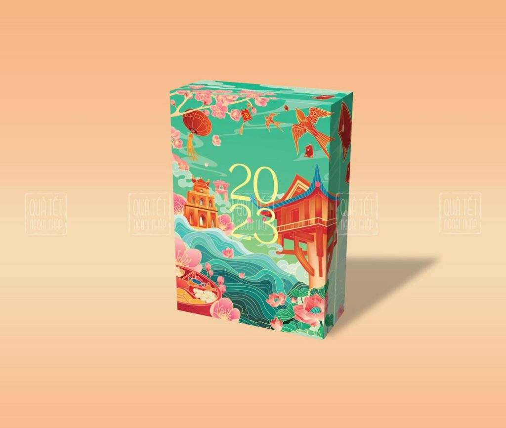 mẫu hộp quà chùa 1 cột